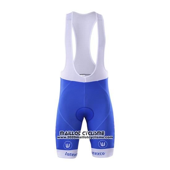 2017 Maillot Ciclismo Quick Step Floor Bleu Manches Courtes et Cuissard